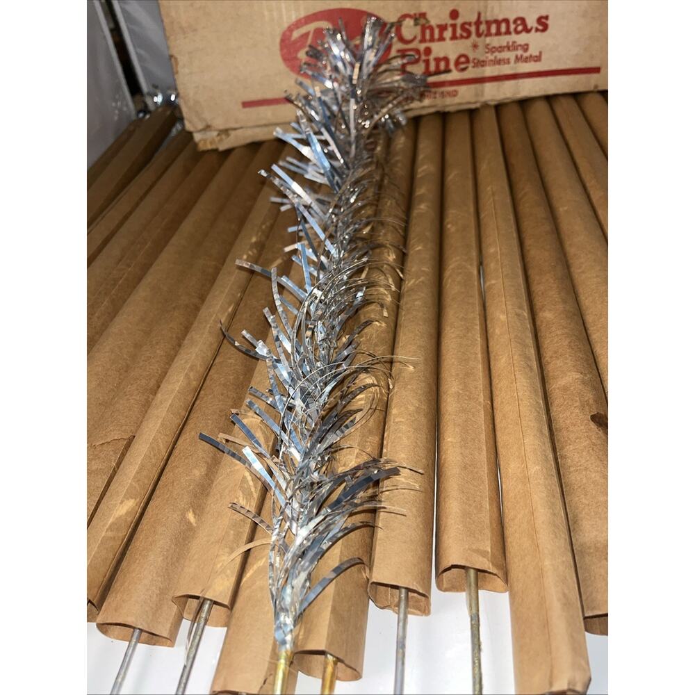 Vintage “Sparkler” Pom Pom Aluminum Christmas Tree 25 Replacement Branches - Picture 7 of 9